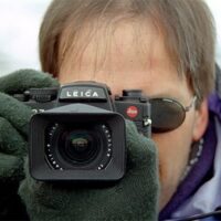 Olof met een geleende Leica.